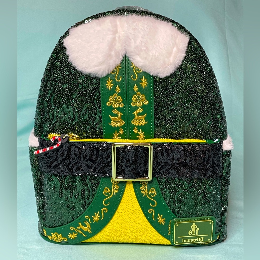 Loungefly x Elf GORGEOUS Swirled Sequin Backpack